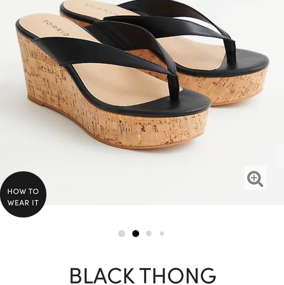 ISO.... black thing cork wedge TORRID